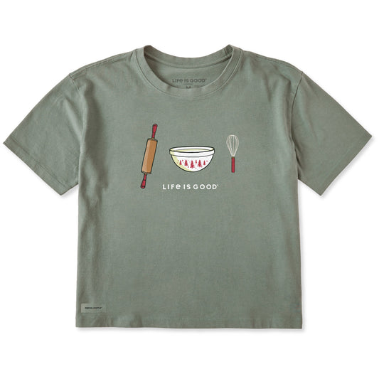 Women's Baking Trio Short Sleeve Crusher Boxy Tee