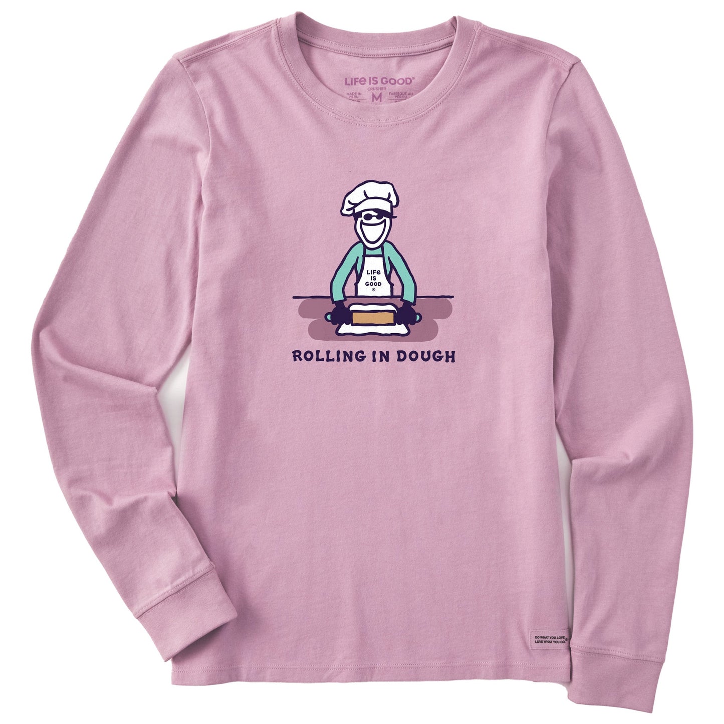 Women's Rolling in Dough Jackie Long Sleeve Crusher Tee