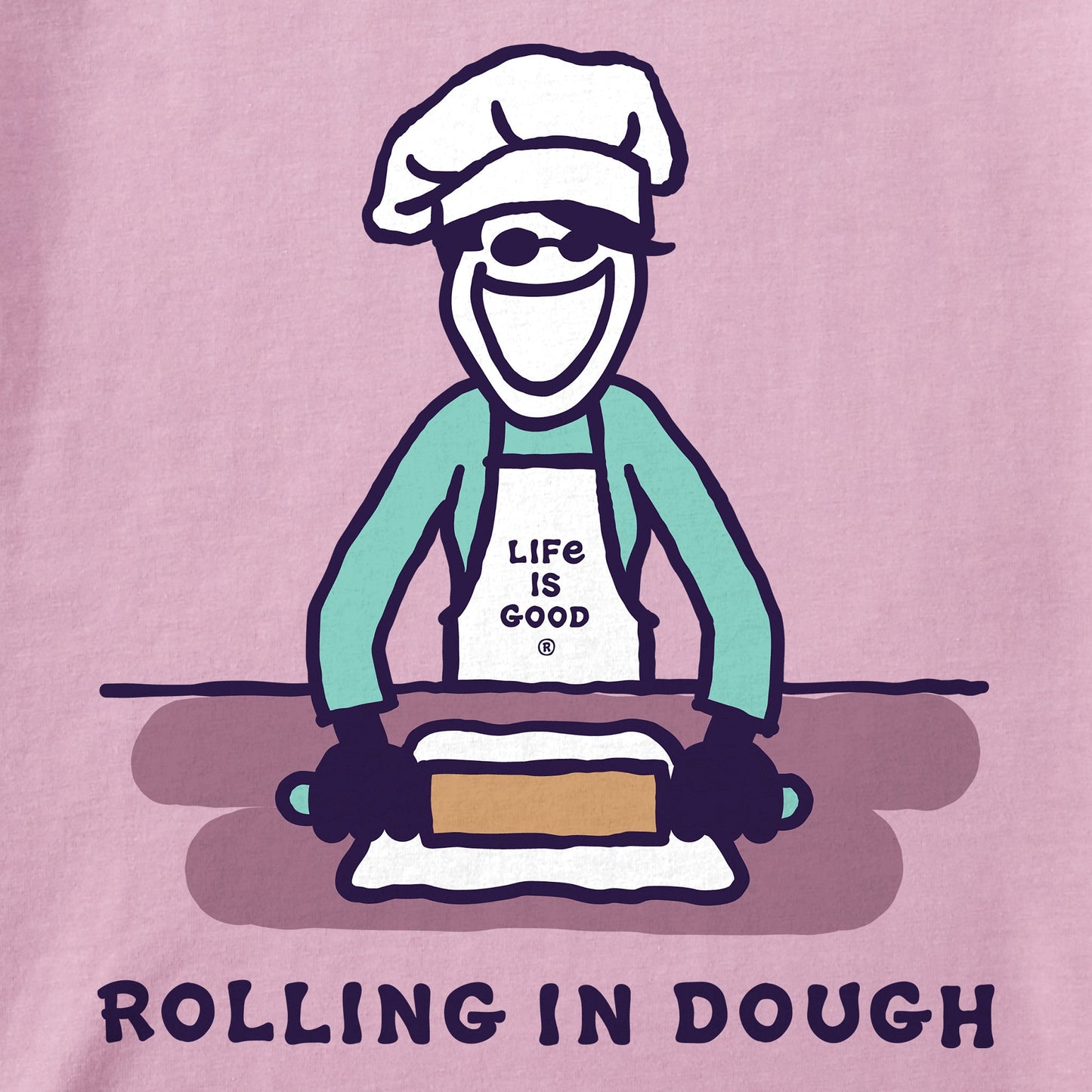 Women's Rolling in Dough Jackie Long Sleeve Crusher Tee