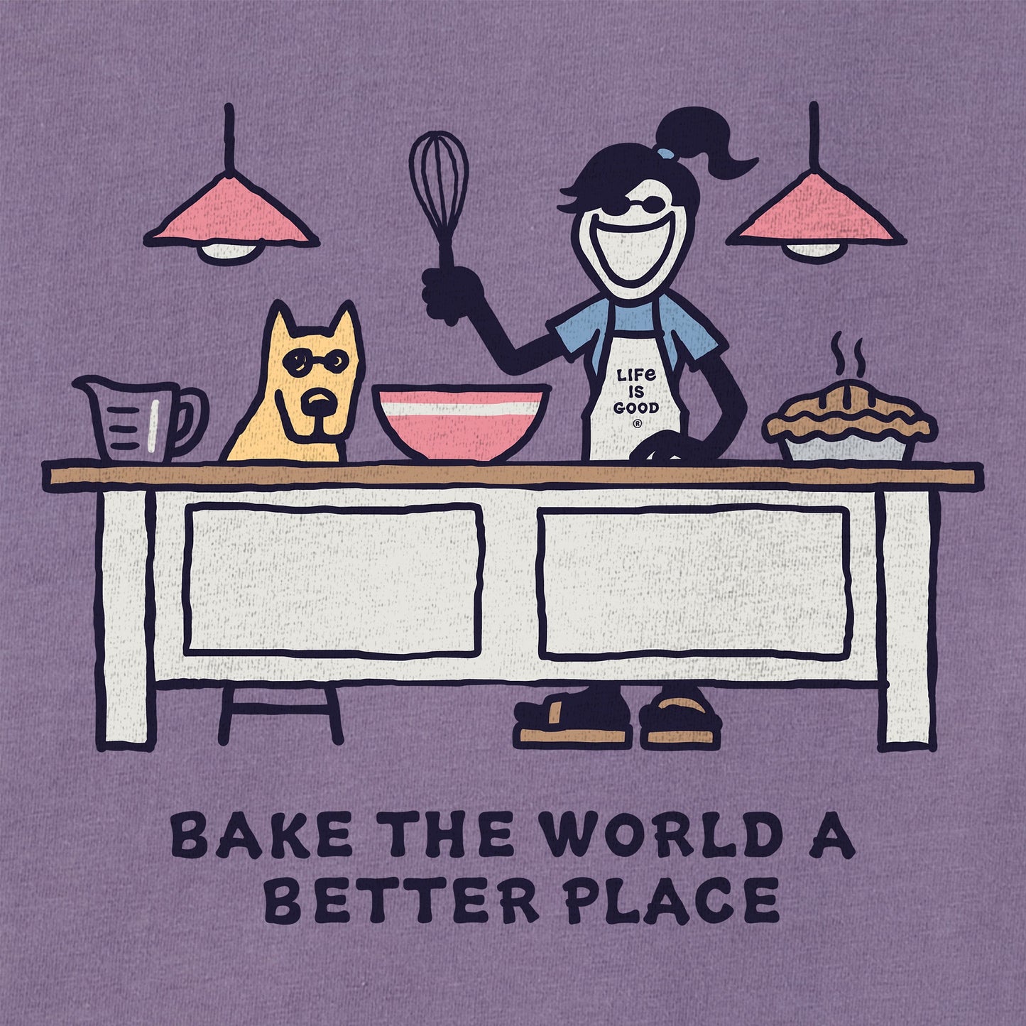 Women's Bake the World a Better Place Jackie Long Sleeve Crusher Tee