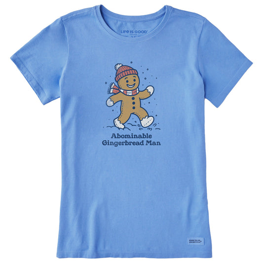 Women's Abominable Gingerbread Man Short Sleeve Crusher Tee