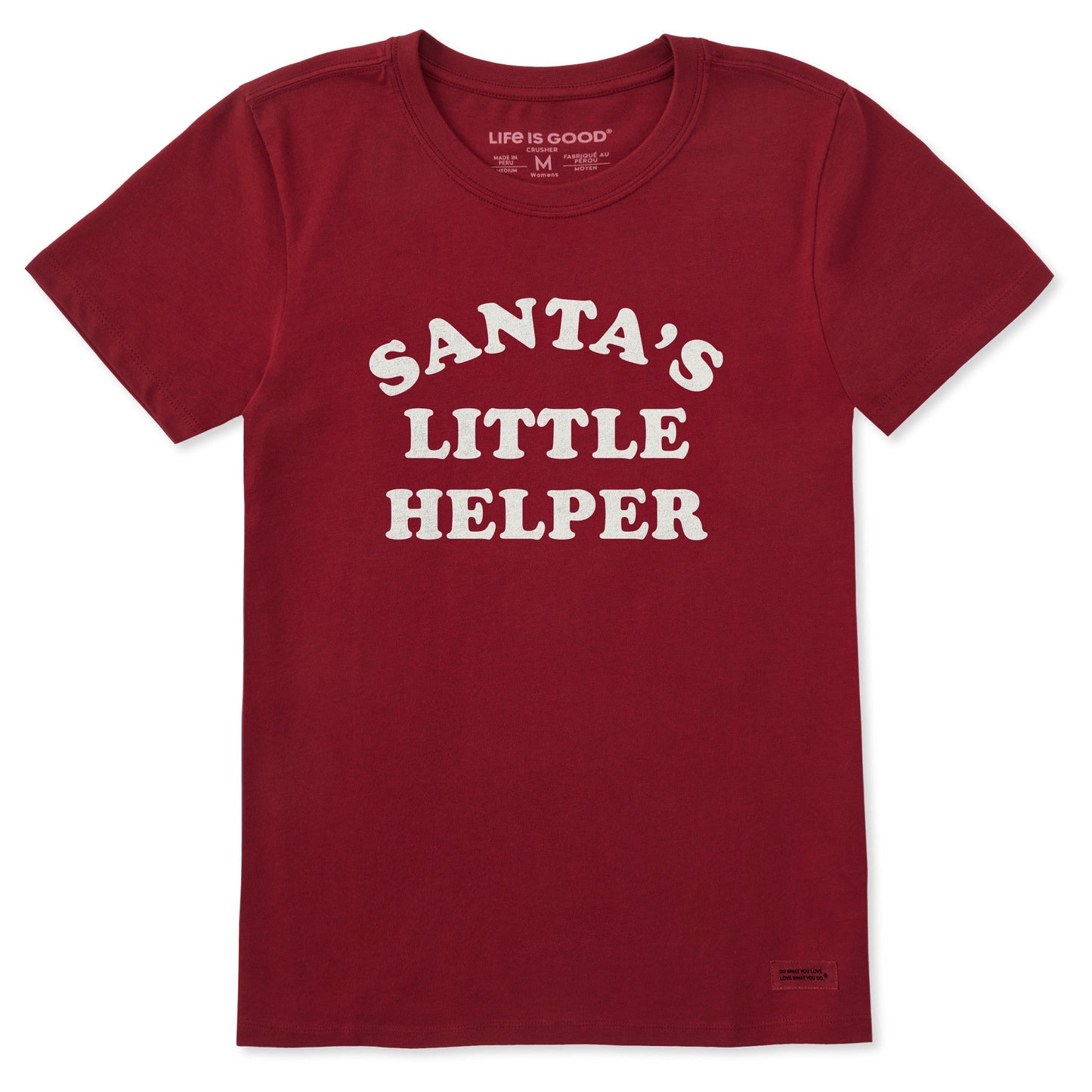 Women's Santa's Little Helper Arch Short Sleeve Crusher Tee