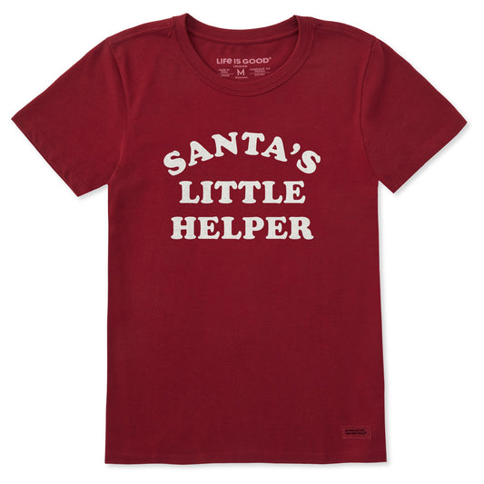 Women's Santa's Little Helper Arch Short Sleeve Crusher Tee