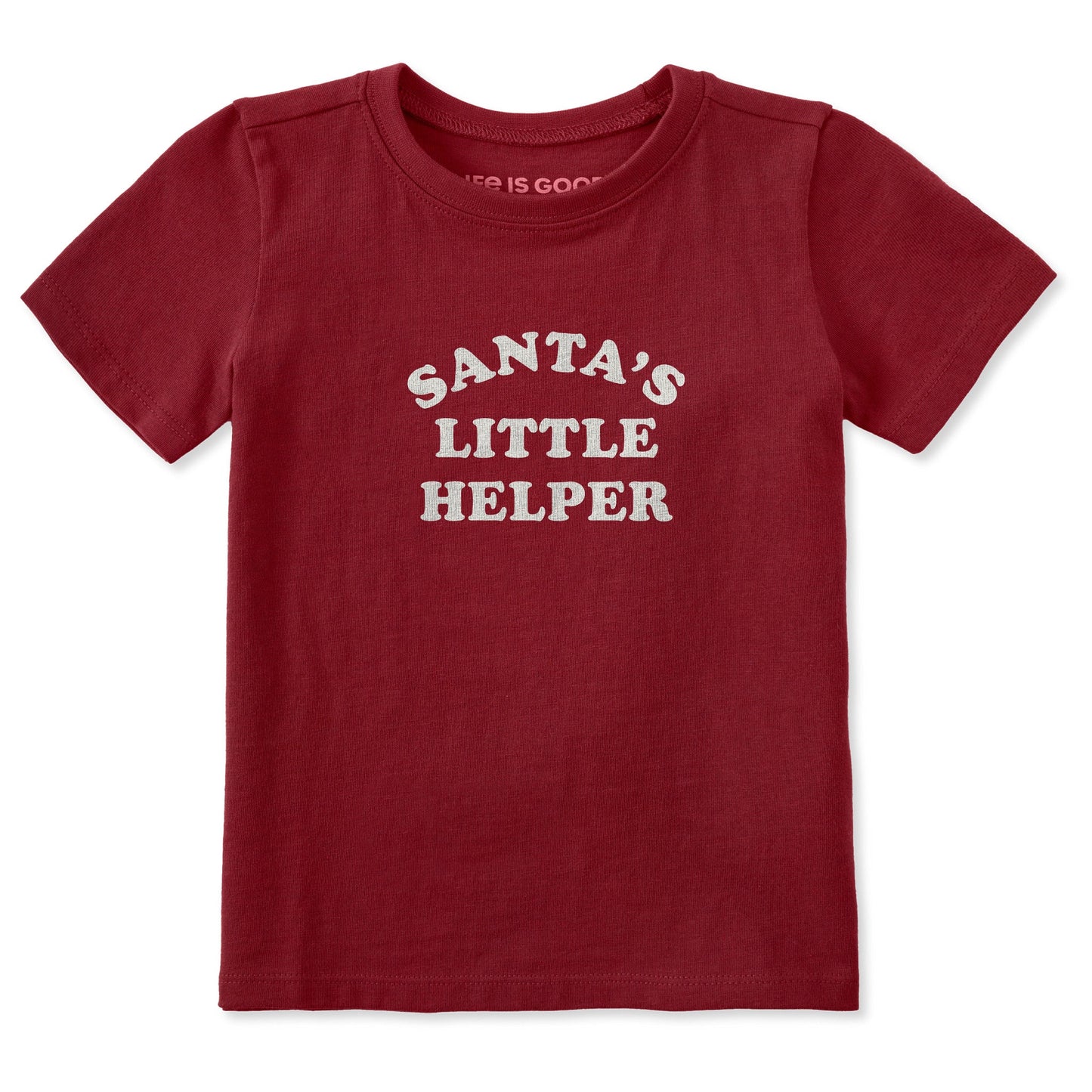 Toddler Santa's Little Helper Arch Short Sleeve Crusher Tee