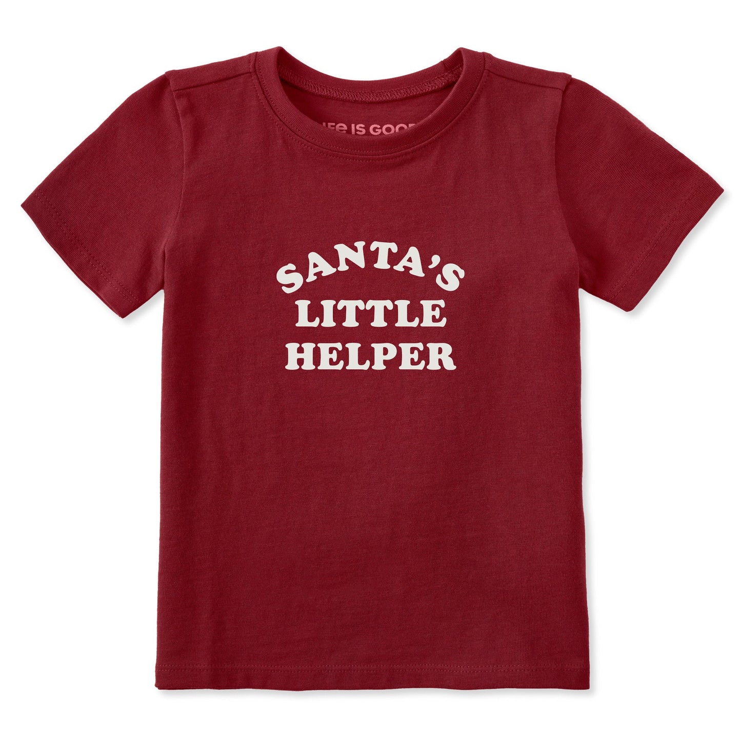 Toddler Santa's Little Helper Arch Short Sleeve Crusher Tee