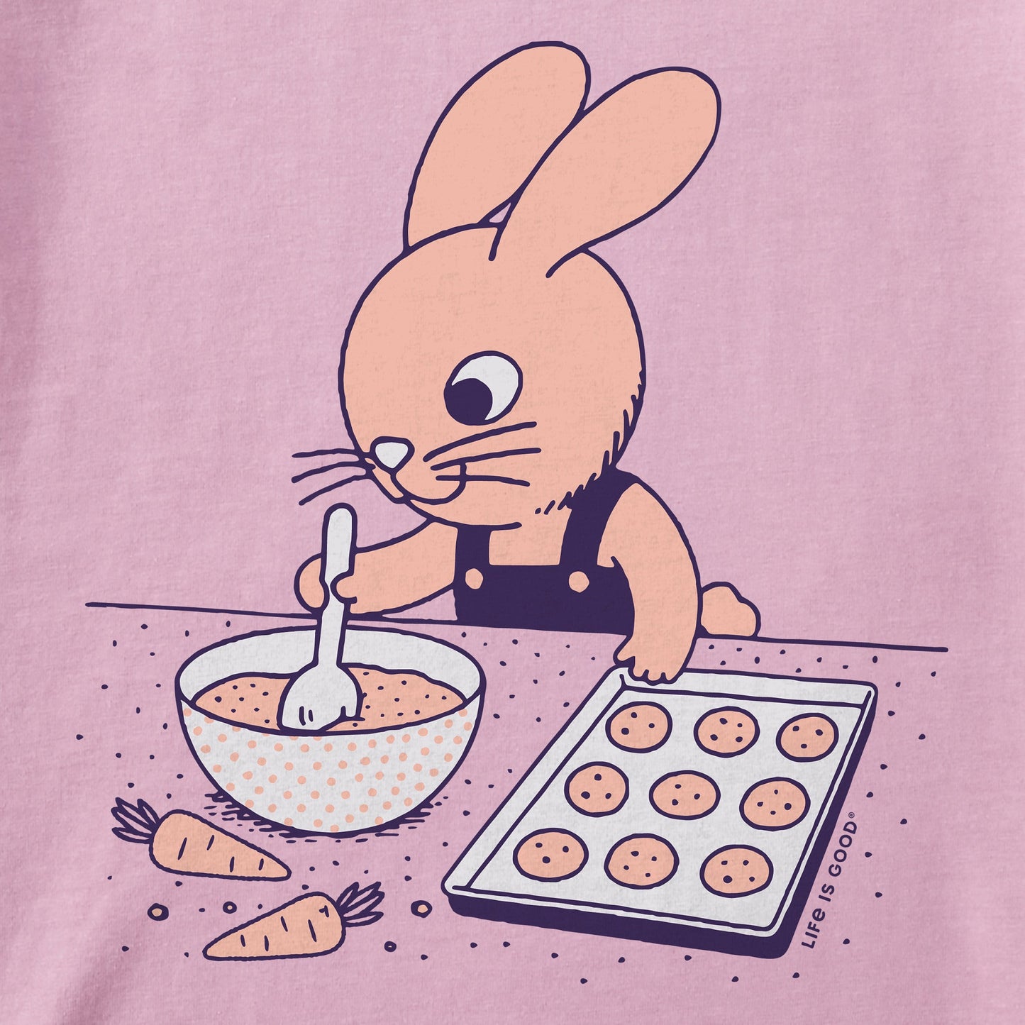 Kids Bunny Baking Short Sleeve Crusher Tee