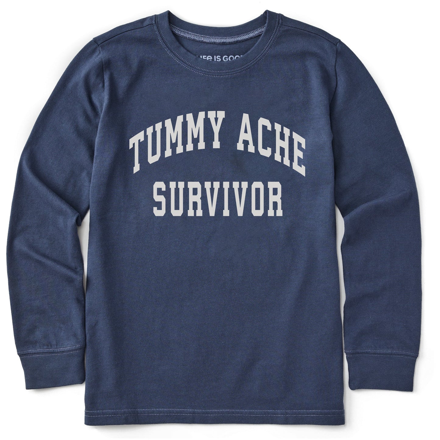 Kids Tummy Ache Survivor Arch Long Sleeve Crusher Tee