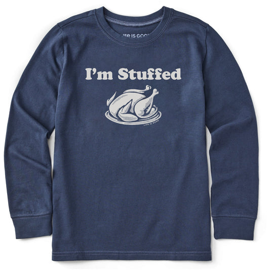 Kids I'm Stuffed Long Sleeve Crusher Tee