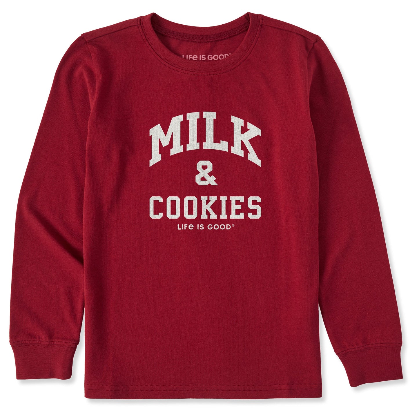 Kids Milk & Cookies Arch Long Sleeve Crusher Tee