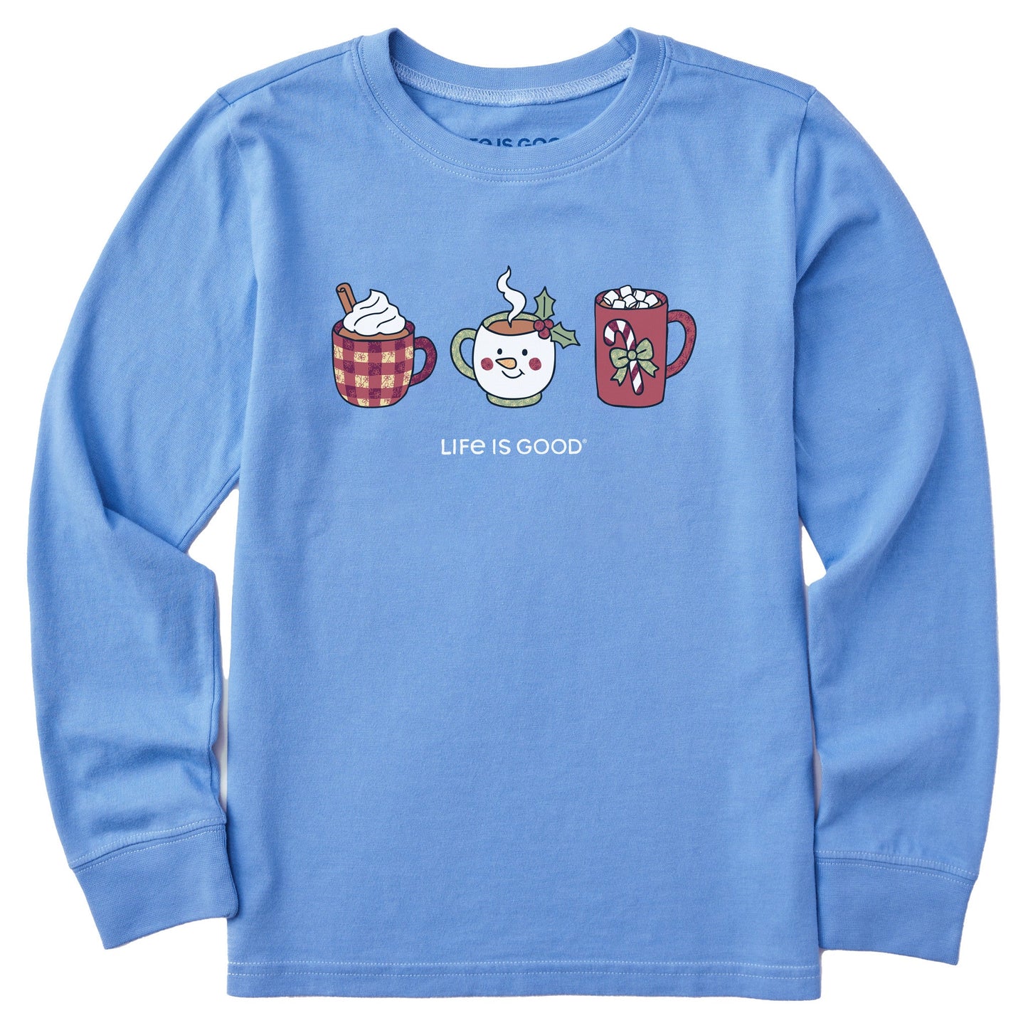 Kids Christmas Mug Trio Long Sleeve Crusher Tee