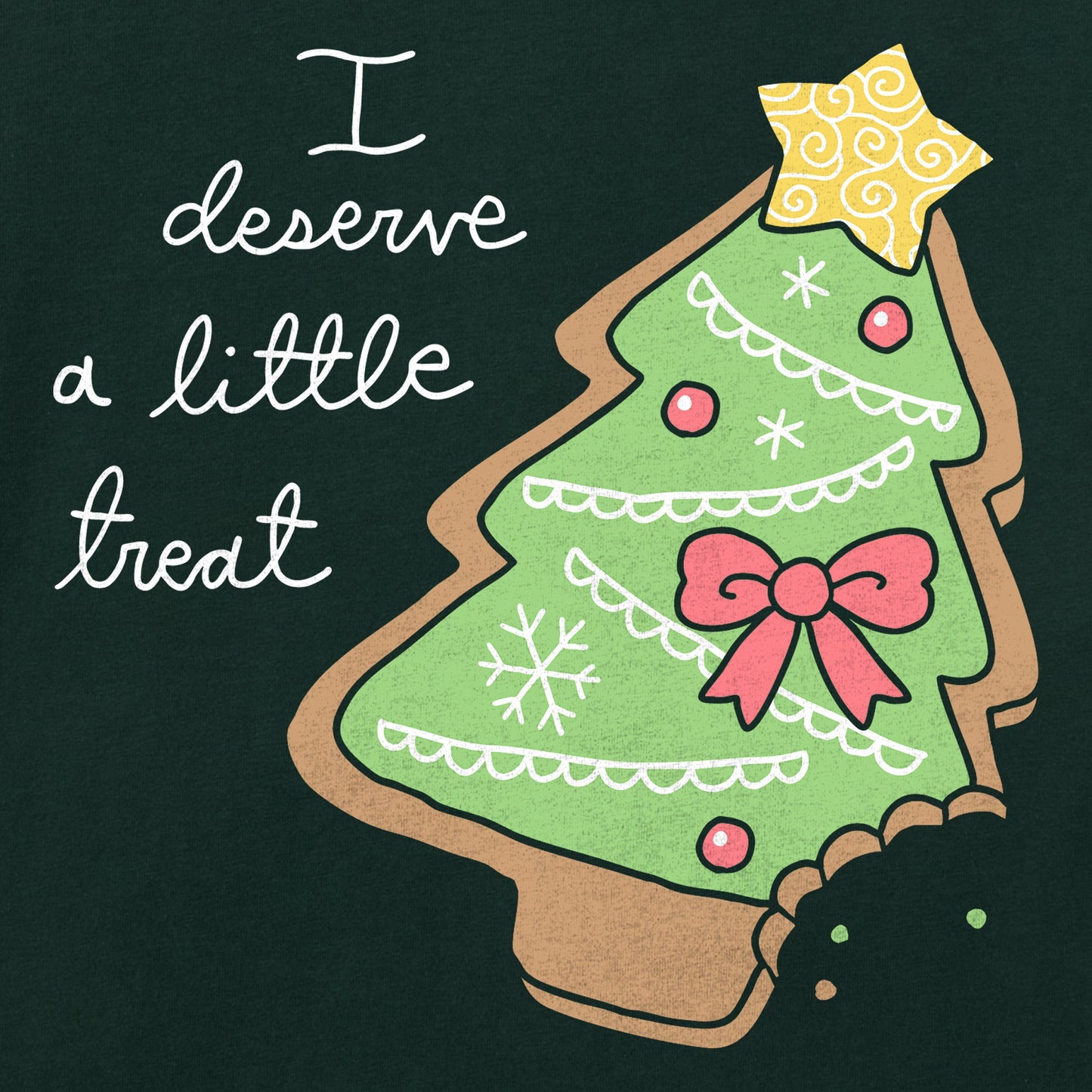 Kids I Deserve a Little Christmas Treat Long Sleeve Crusher Tee