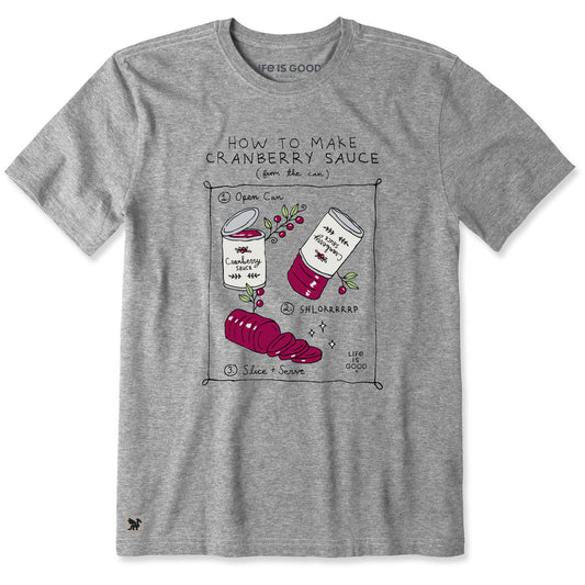 Men's How to Make Cranberry Sauce Short Sleeve Crusher Tee