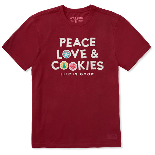 Men's Peace Love & Cookies Short Sleeve Crusher Tee