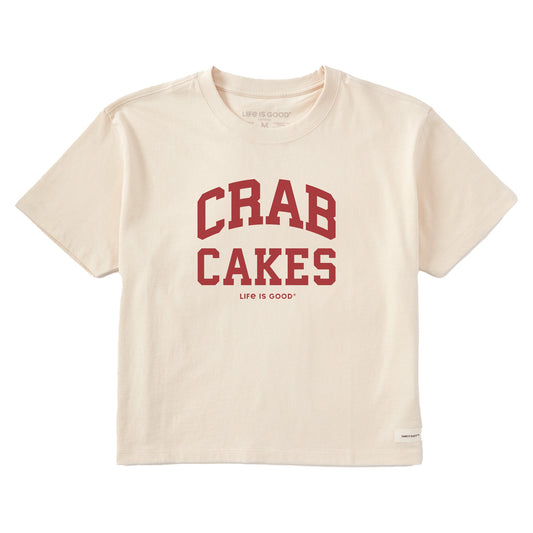 Women's Crab Cakes Arch Short Sleeve Crusher Boxy Tee