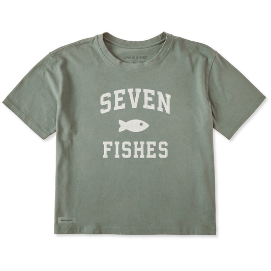 Women's Seven Fishes Arch Short Sleeve Crusher Boxy Tee