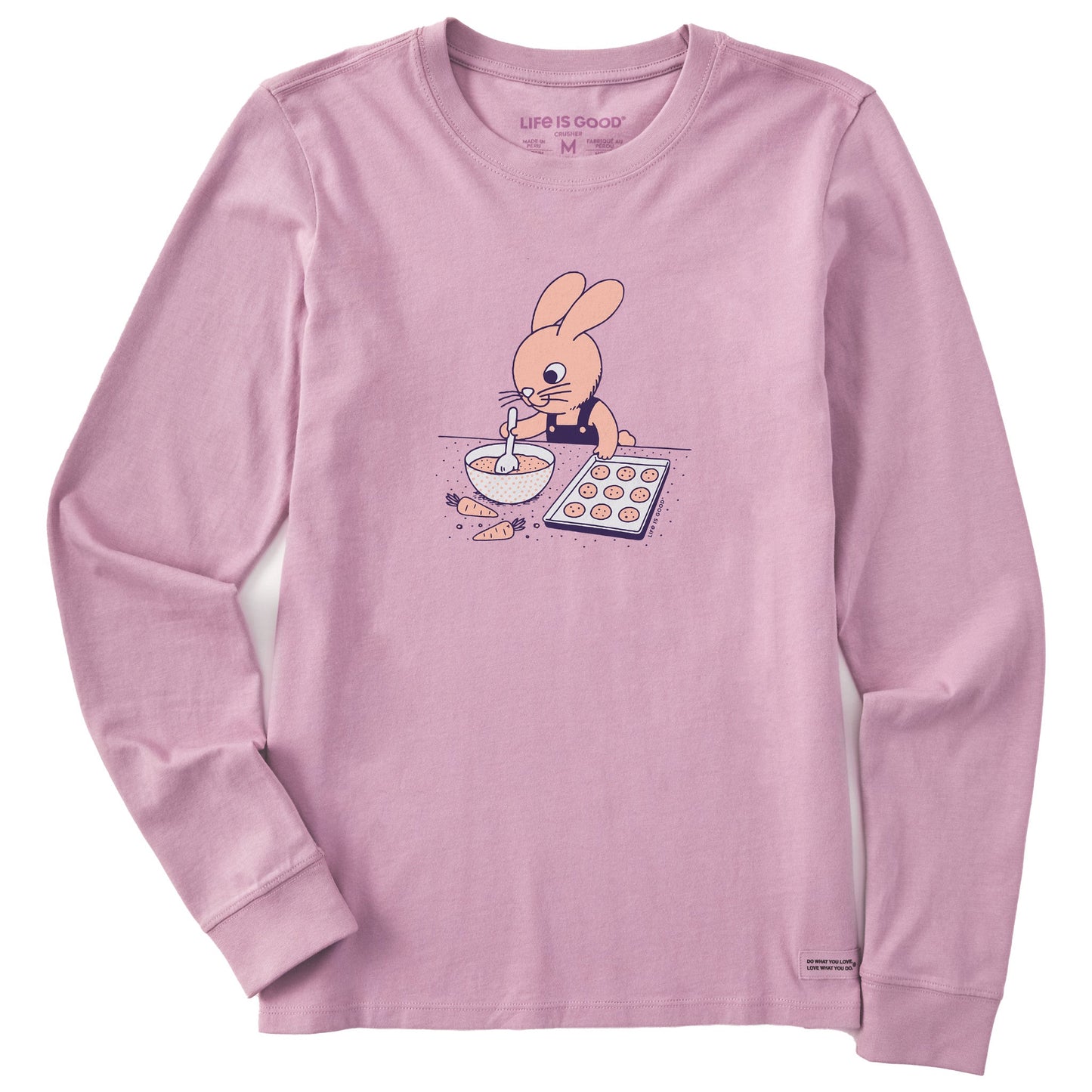 Women's Bunny Baking Long Sleeve Crusher Tee
