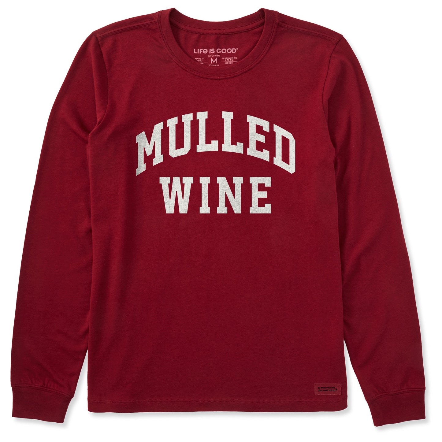 Women's Mulled Wine Arch Long Sleeve Crusher Tee
