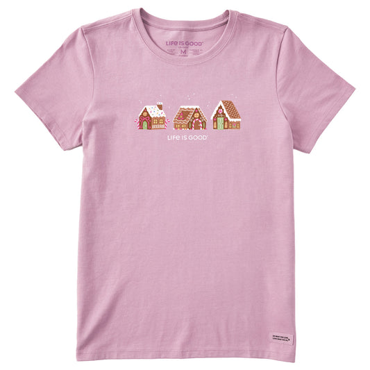 Women's Gingerbread House Trio Short Sleeve Crusher Tee