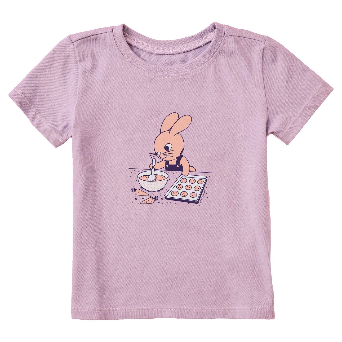 Toddler Bunny Baking Short Sleeve Crusher Tee