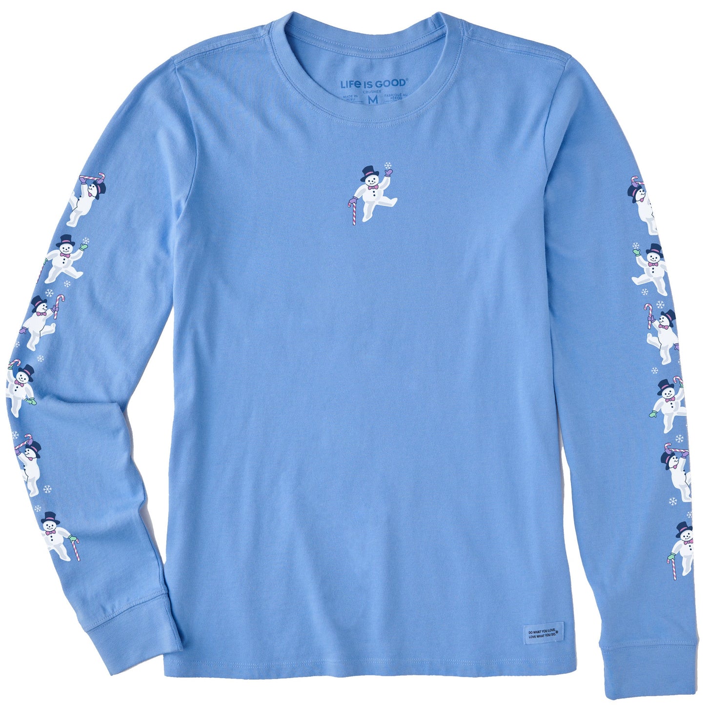 Women's Dancing Snowmen Long Sleeve Crusher Tee