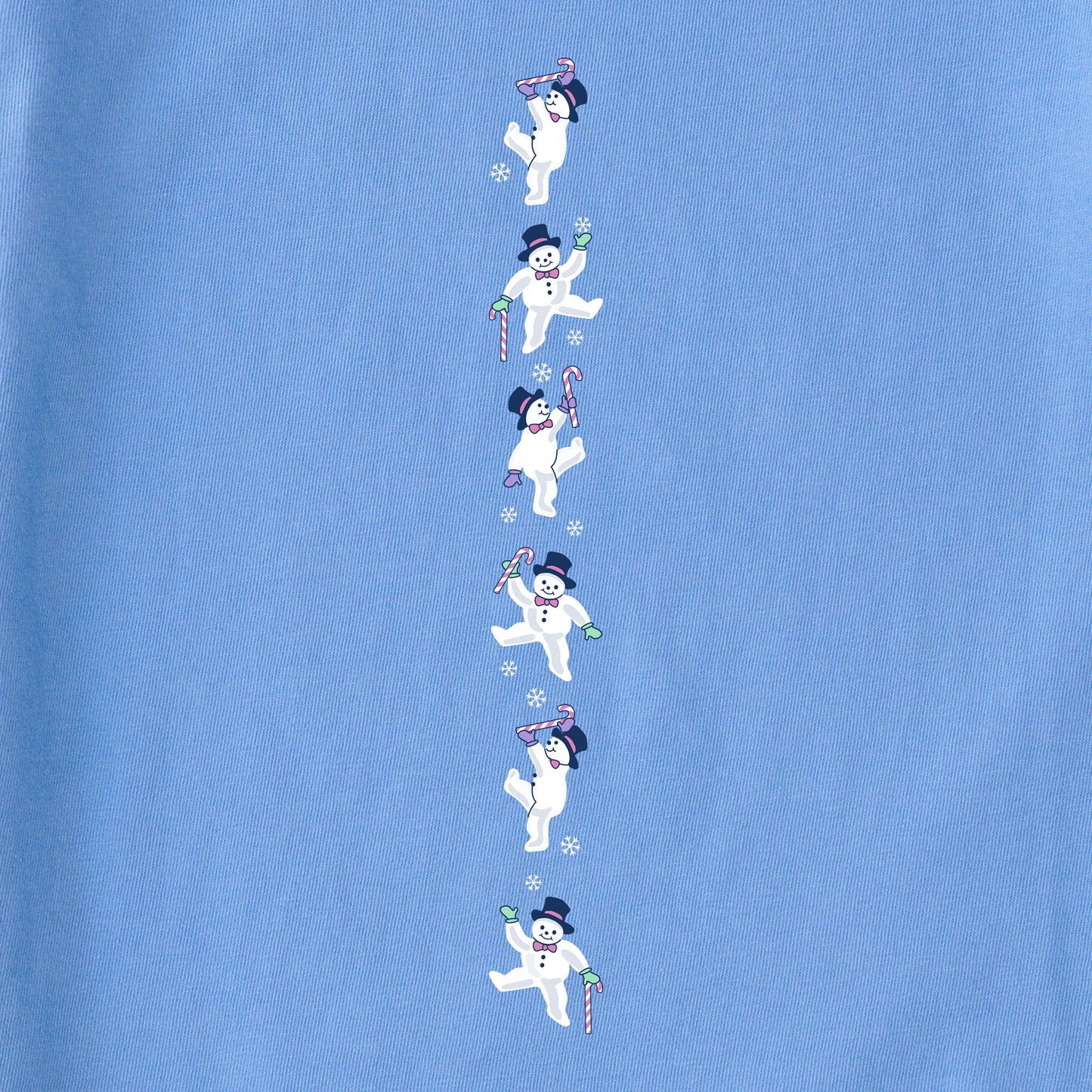 Women's Dancing Snowmen Long Sleeve Crusher Tee