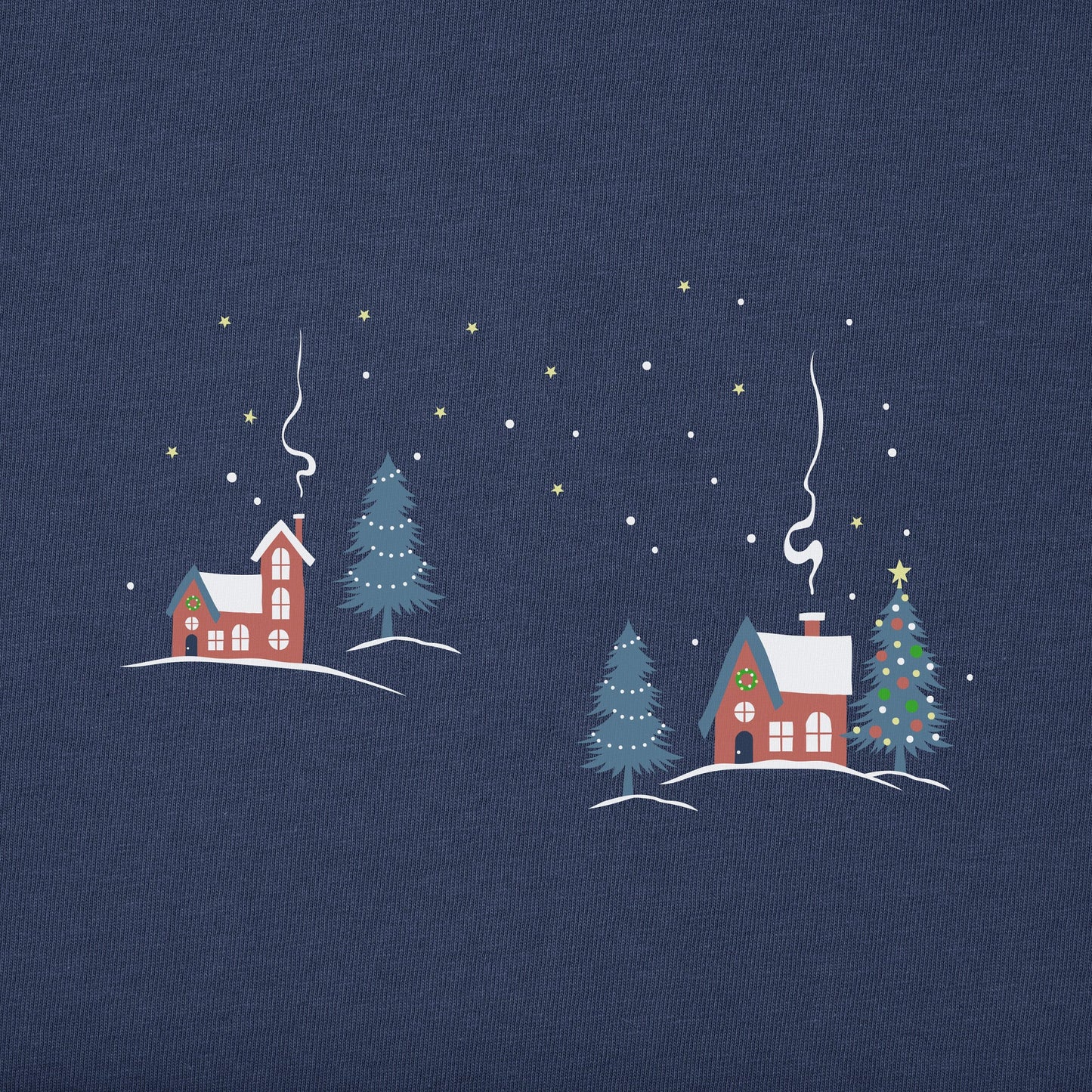 Women's Christmas Eve Village Long Sleeve Crusher Tee