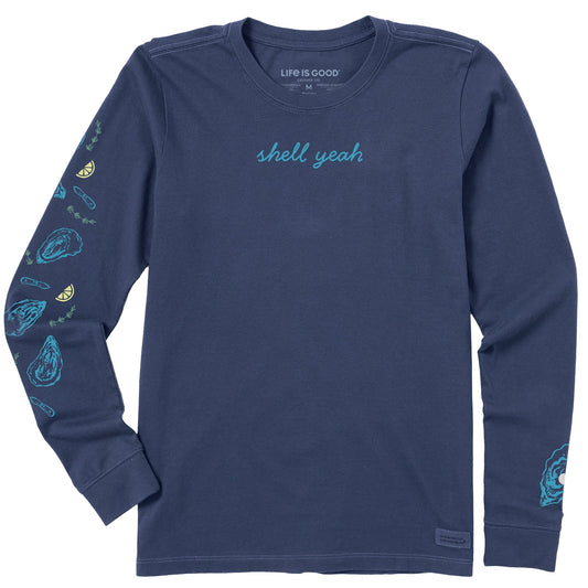 Women's Shell Yeah Oysters Long Sleeve Crusher Tee