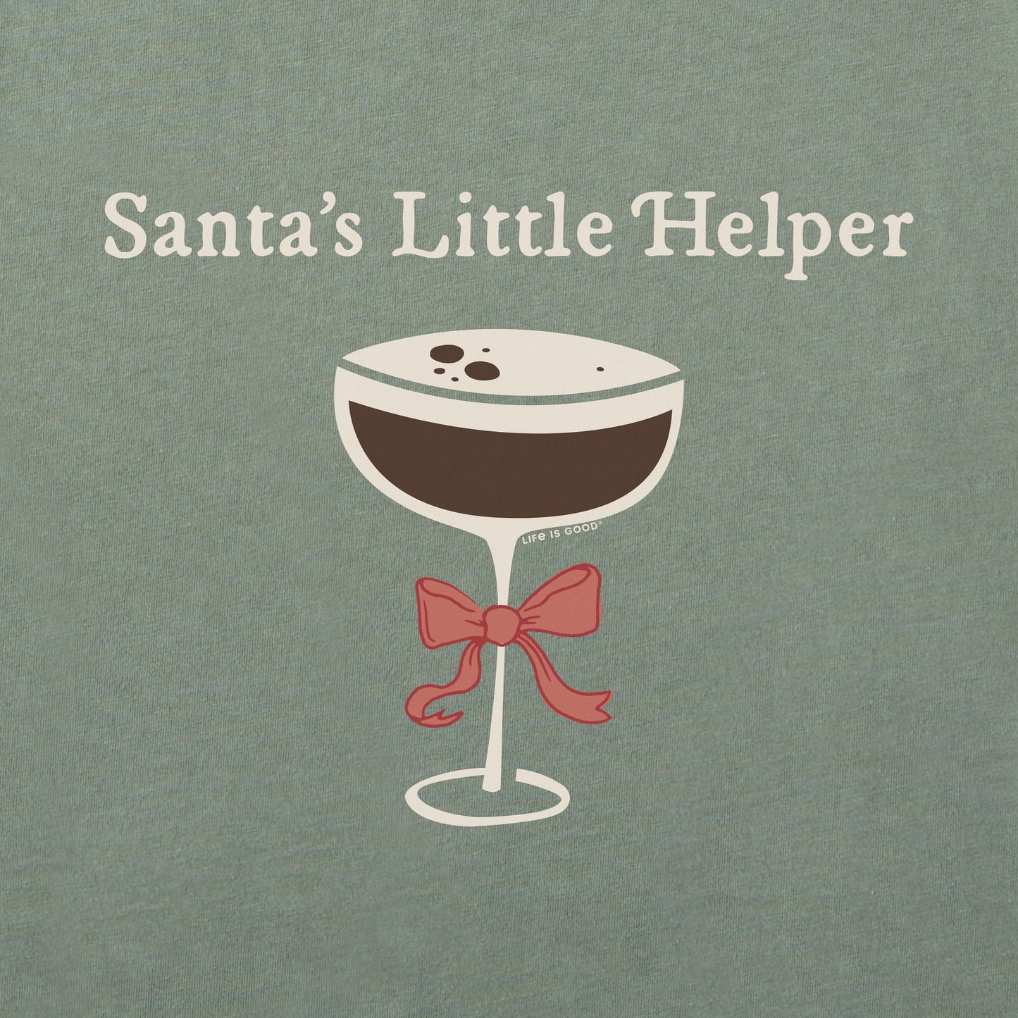 Women's Santas Little Helper Espresso Martini Long Sleeve Crusher Tee