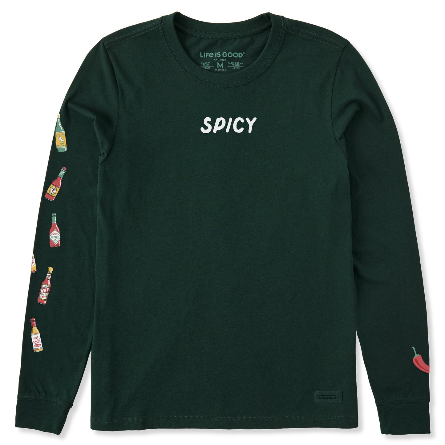Women's Spicy Hot Sauce Long Sleeve Crusher Tee
