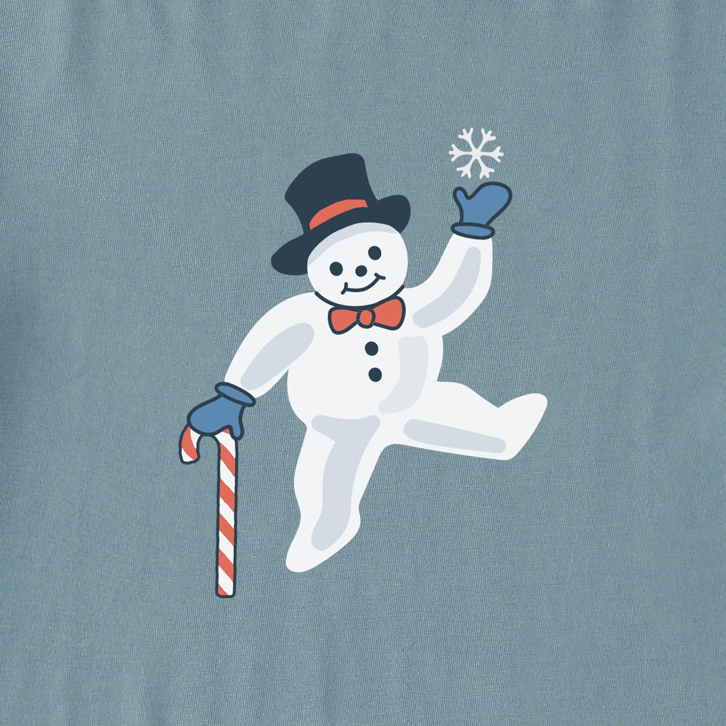 Women's Dancing Snowmen Long Sleeve Crusher Boxy Tee