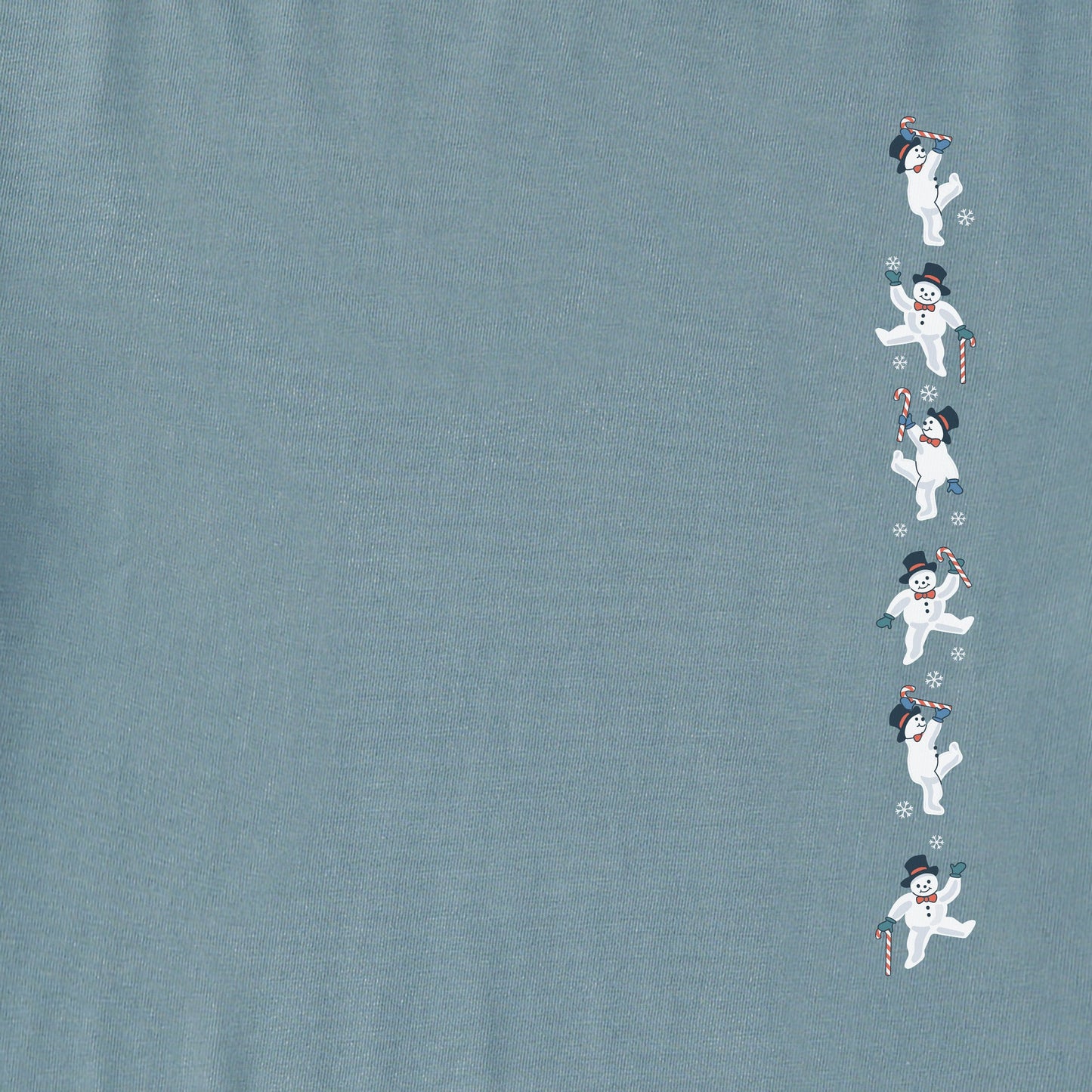 Women's Dancing Snowmen Long Sleeve Crusher Boxy Tee