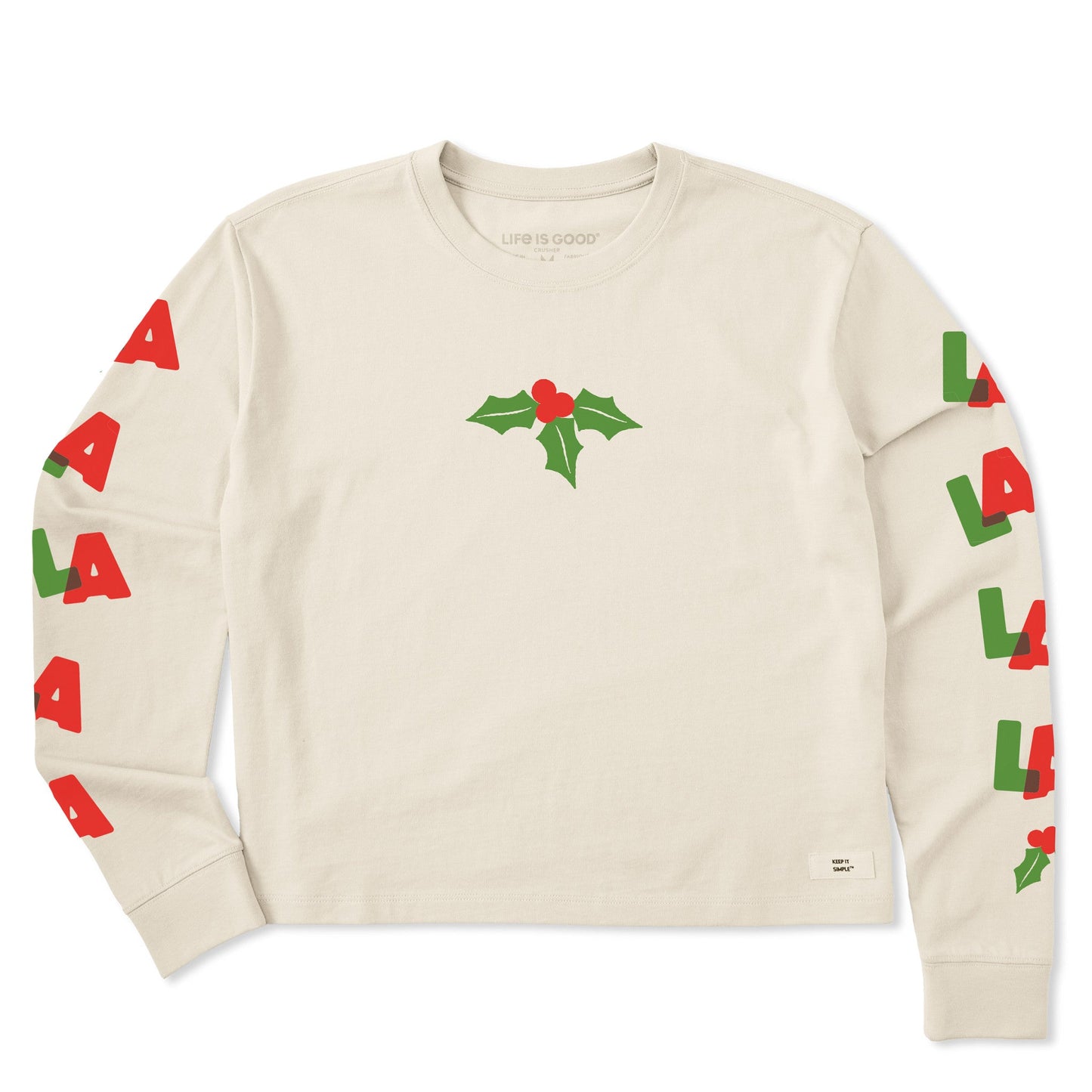 Women's Fa La La La La Long Sleeve Crusher Boxy Tee