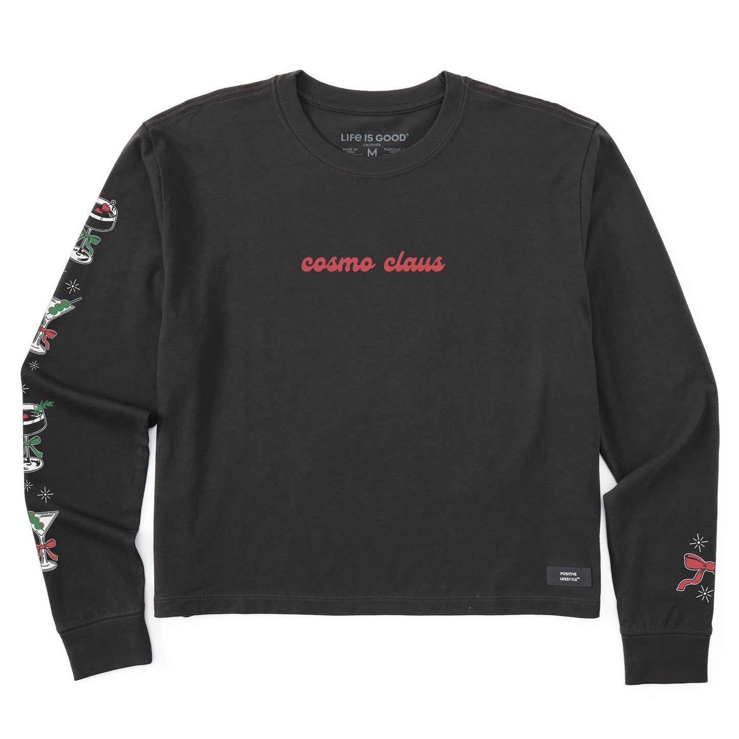 Women's Cosmo Claus Long Sleeve Crusher Boxy Tee