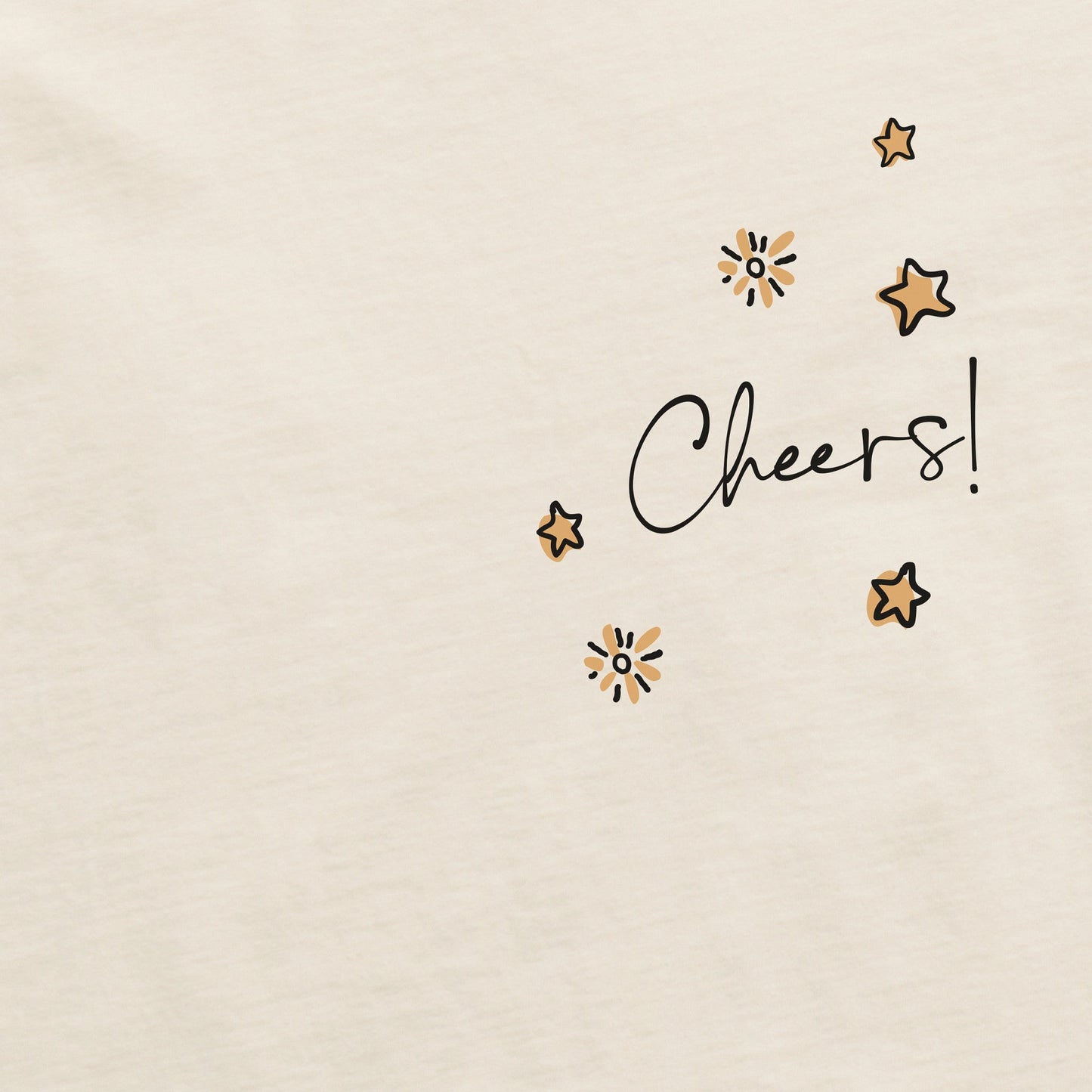 Women's Cheers Champagne Pop Long Sleeve Crusher Boxy Tee