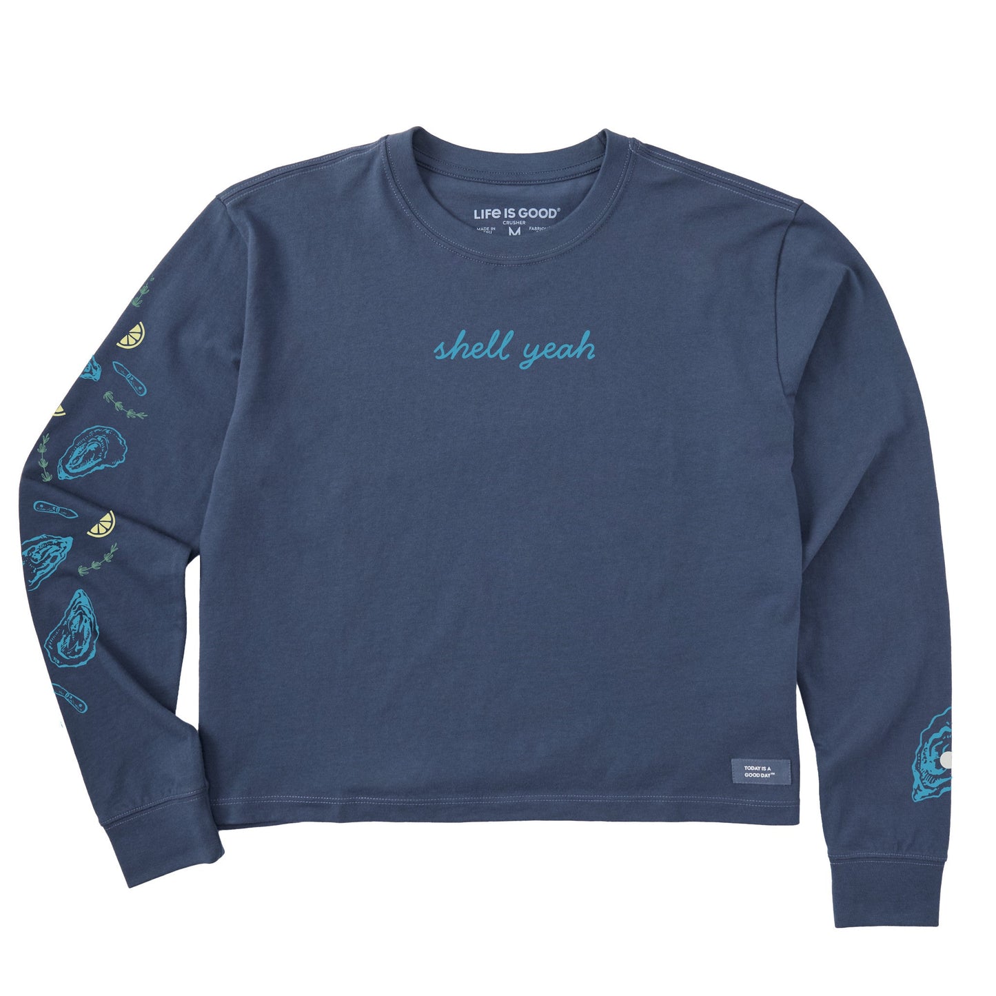 Women's Shell Yeah Oysters Long Sleeve Crusher Boxy Tee