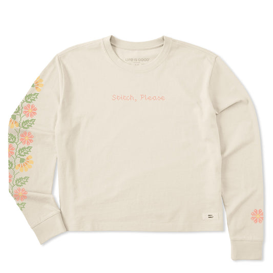 Women's Stitch Please Long Sleeve Crusher Boxy Tee