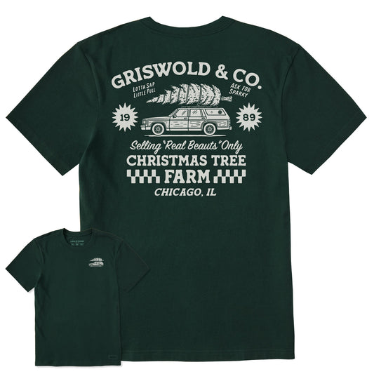 Men's Christmas Tree Farm Short Sleeve Crusher Tee