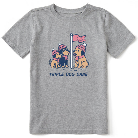 Kids Triple Dog Dare Short Sleeve Crusher Tee