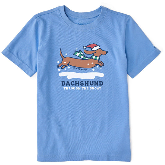 Kids Dachshund Through Short Sleeve Crusher Tee