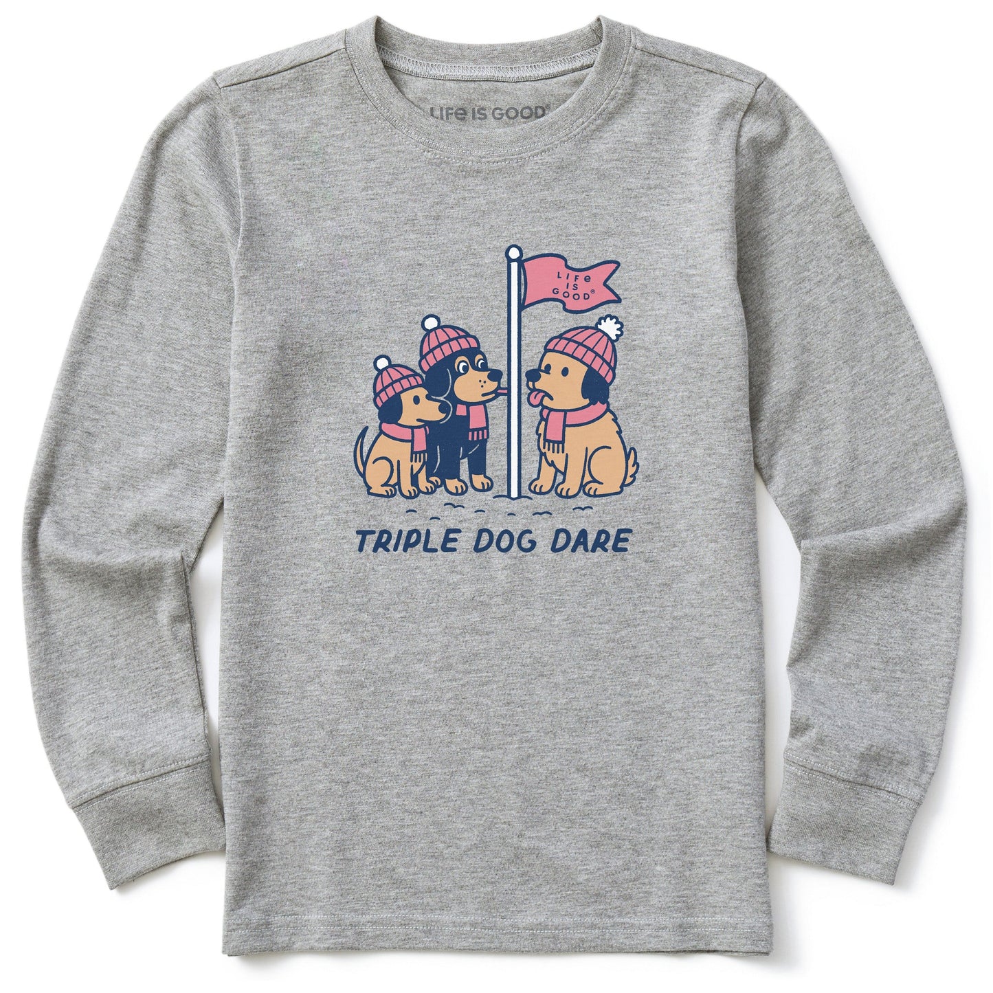 Kids Triple Dog Dare Long Sleeve Crusher Tee