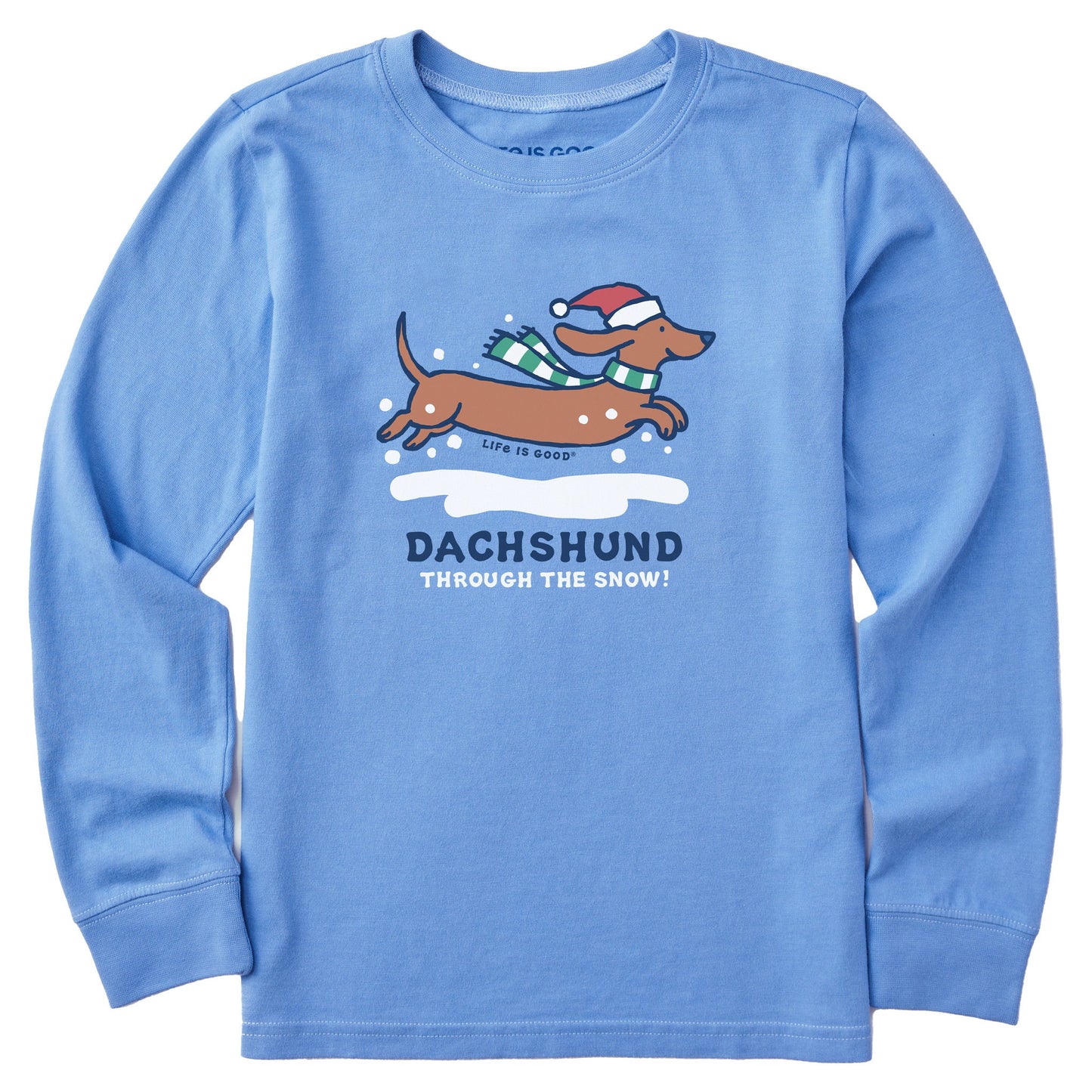 Kids Dachshund Through Long Sleeve Crusher Tee