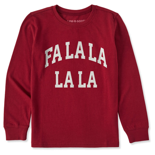 Kids Fa La La La La Arch Long Sleeve Crusher Tee