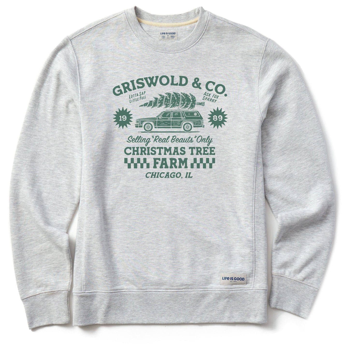 Men's Christmas Tree Farm Simply True Fleece Crew