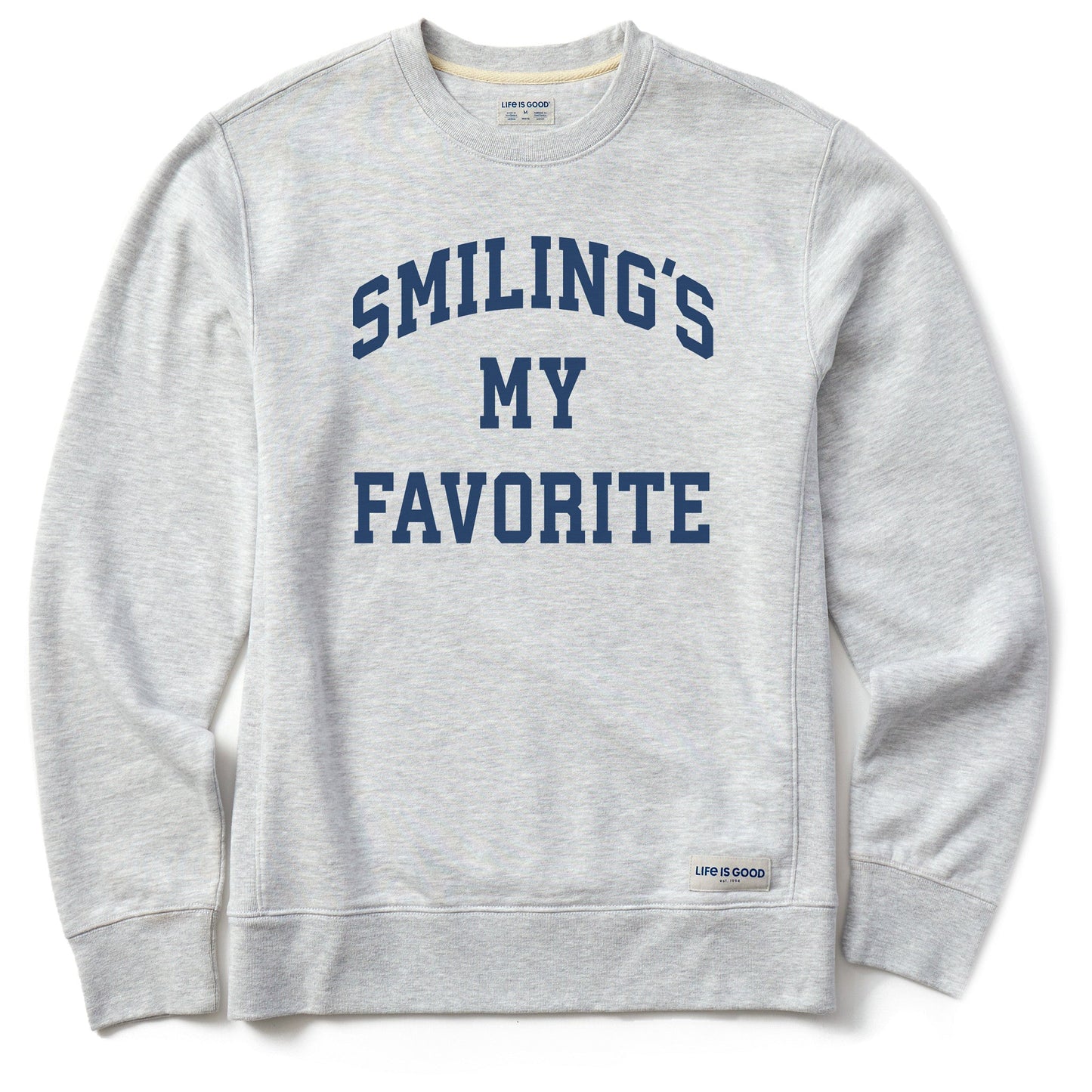 Men's Smiling's My Favorite Arch Simply True Fleece Crew