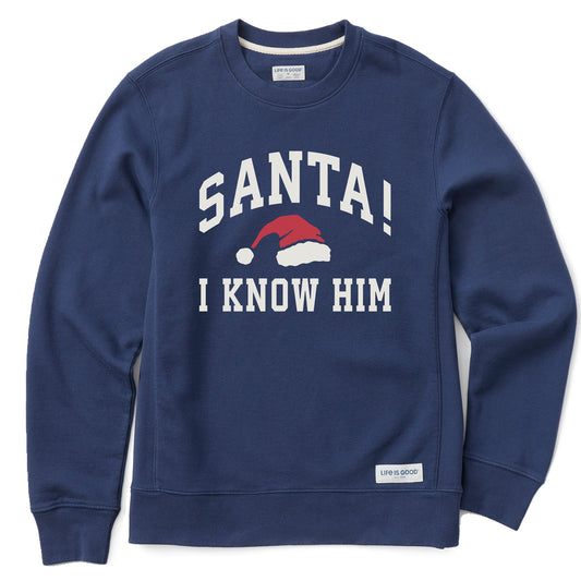 Men's Santa! I Know Him Arch Simply True Fleece Crew