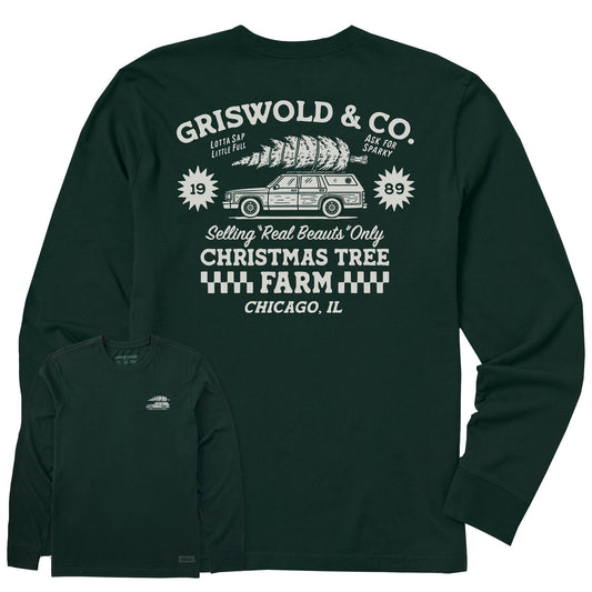 Men's Christmas Tree Farm Long Sleeve Crusher Tee
