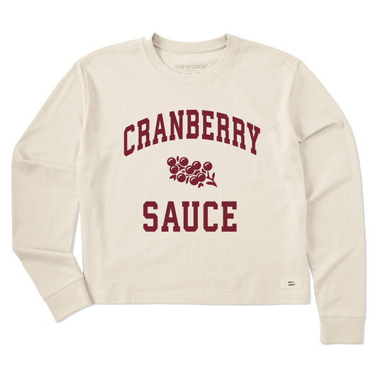 Women's Cranberry Sauce Arch Long Sleeve Crusher Boxy Tee