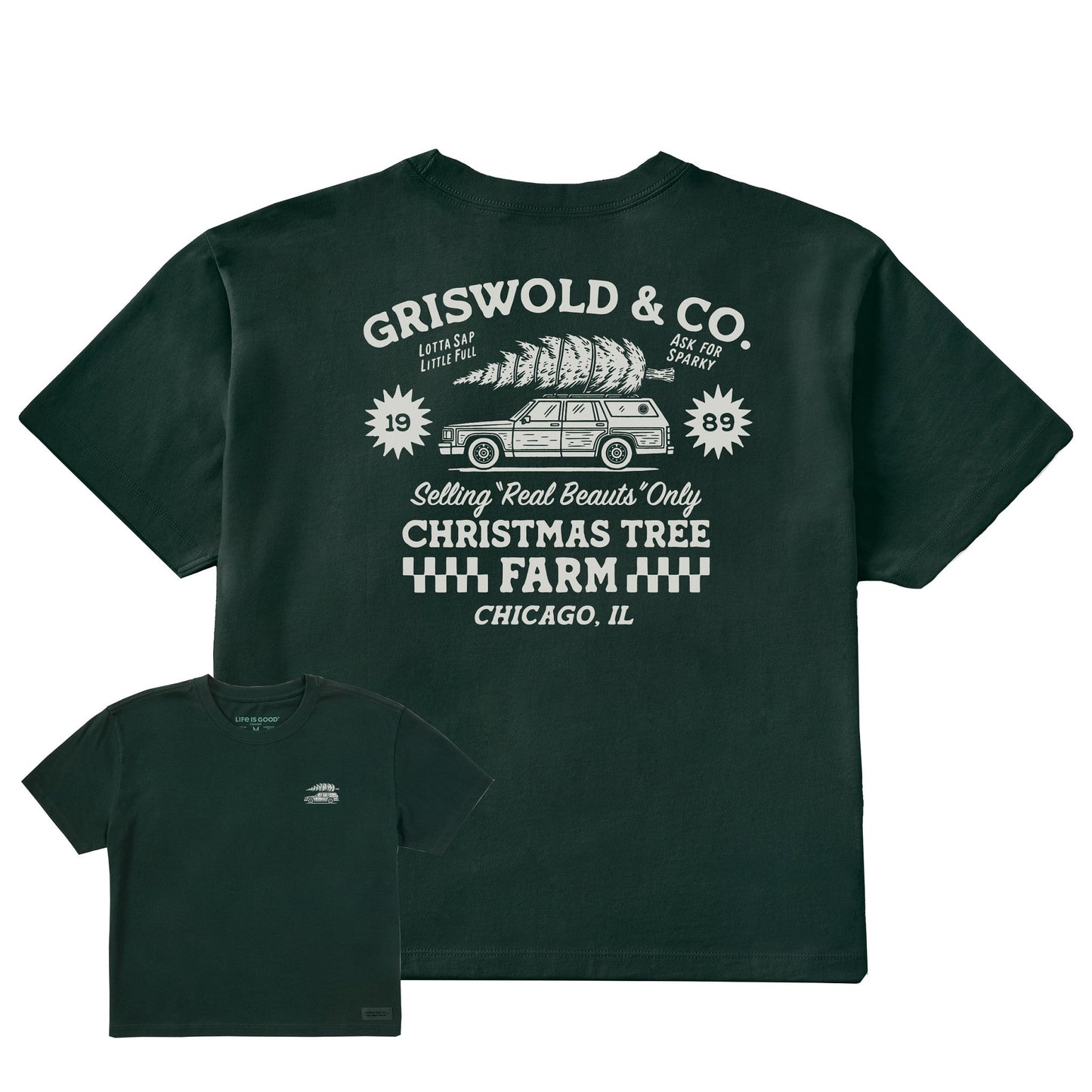 Women's Christmas Tree Farm Short Sleeve Crusher Boxy Tee