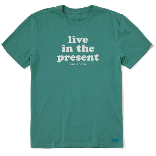 Men's Simply Live in the Present Short Sleeve Crusher Tee
