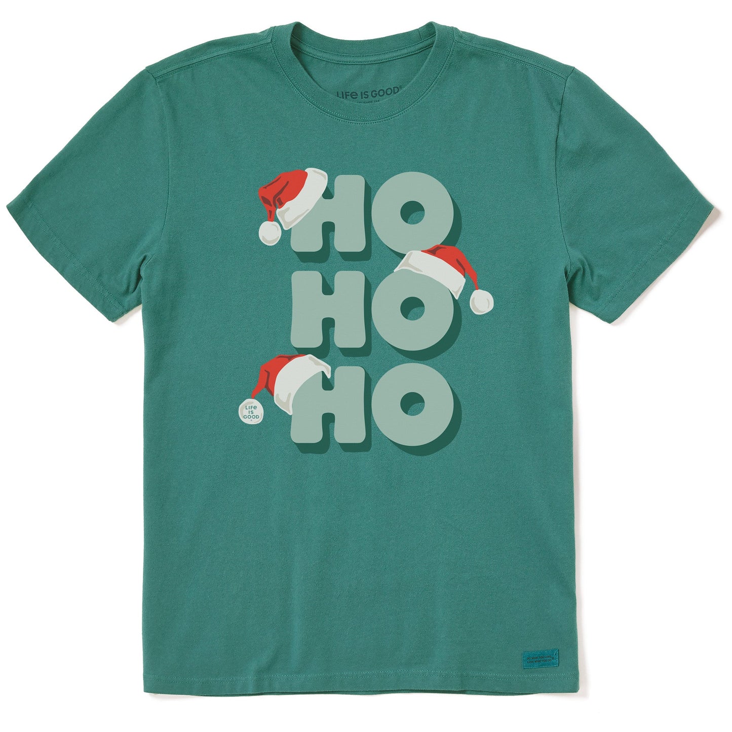 Men's Ho Ho Ho Stack Short Sleeve Crusher Tee